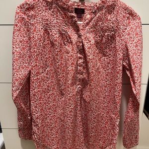 JCREW Ruffle Classic Popover Shirt in Liberty Floral